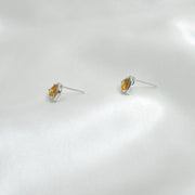 Citrine stud earrings