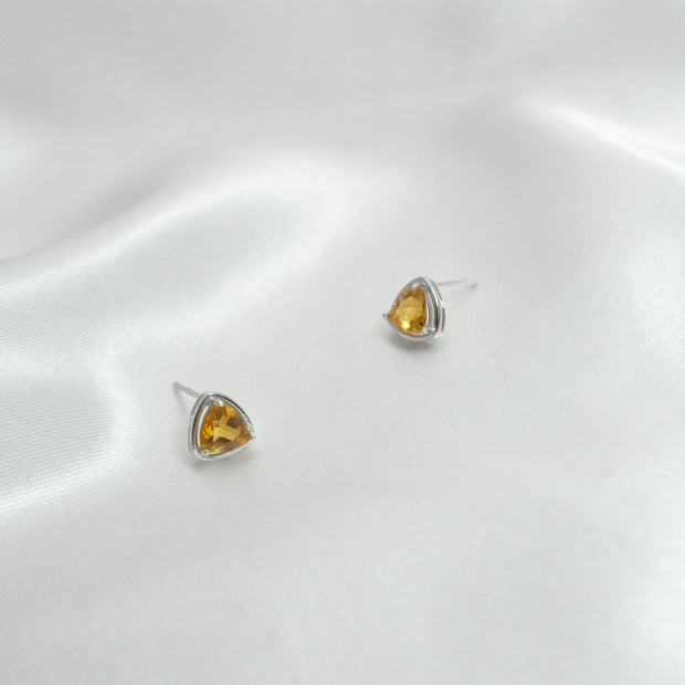 Citrine stud earrings