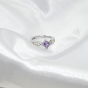 Amethyst Square Ring (5*5mm)