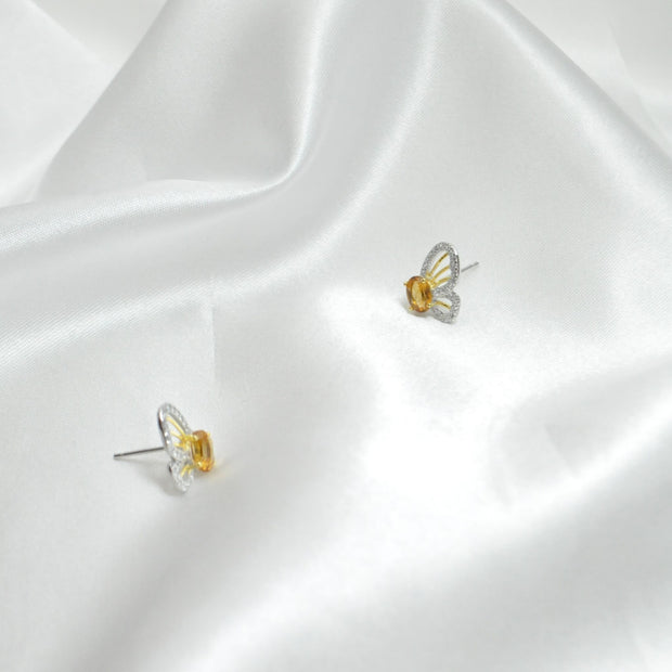 Citrine Butterfly Earrings