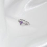 Amethyst Square Ring (5*5mm)