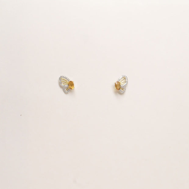 Citrine Butterfly Earrings