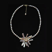 Baroque Pearl Flower Necklace