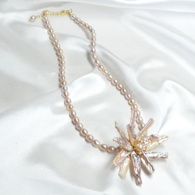 Baroque Pearl Flower Necklace