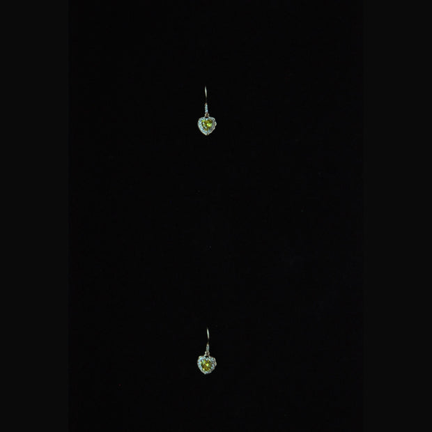 Heart Zircon Earrings