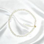 Double Braided Pearl Necklace