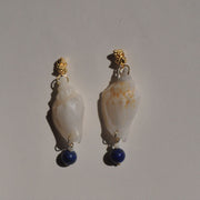 Shell Lapis Lazuli Earrings