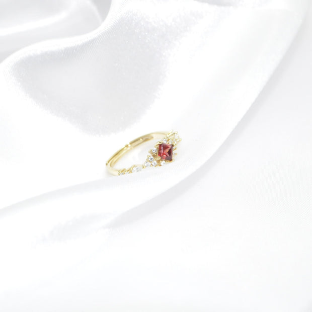 Garnet princess ring