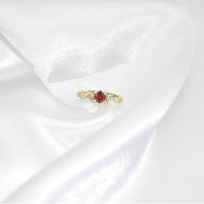 Garnet princess ring