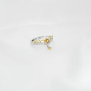 Citrine star ring