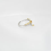 Citrine star ring